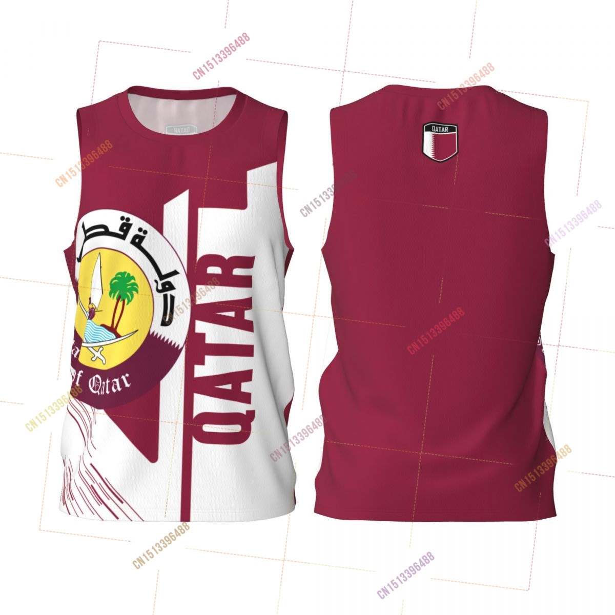 2027 Qatar 3D Flag Sports T-sh - 3D Printing Qatar recension och pris