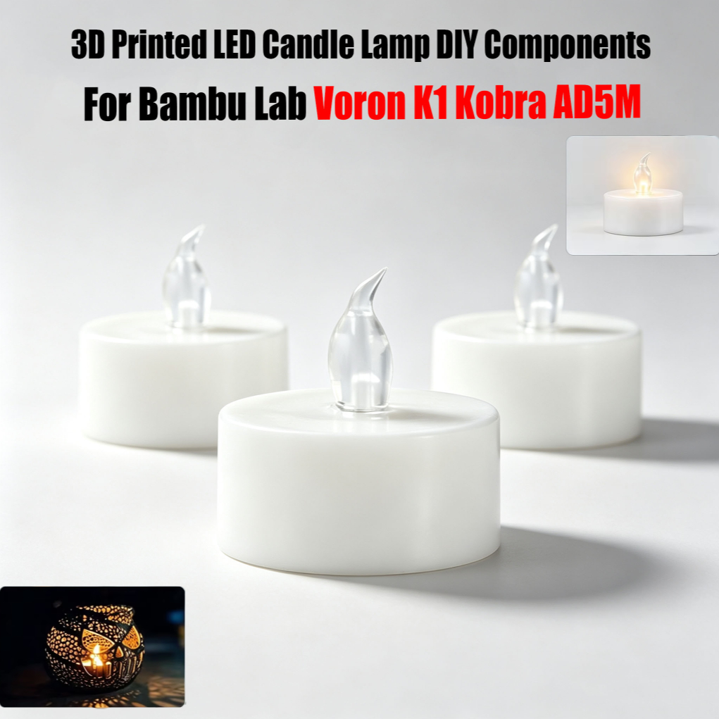 3D Printed LED Candle Lamp DIY - 3D Printing Bambu Lab recension och pris