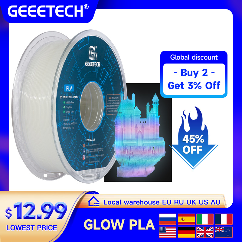 GEEETECH Glow PLA 1.75mm 1kg G - 3D Printing Nylon recension och pris